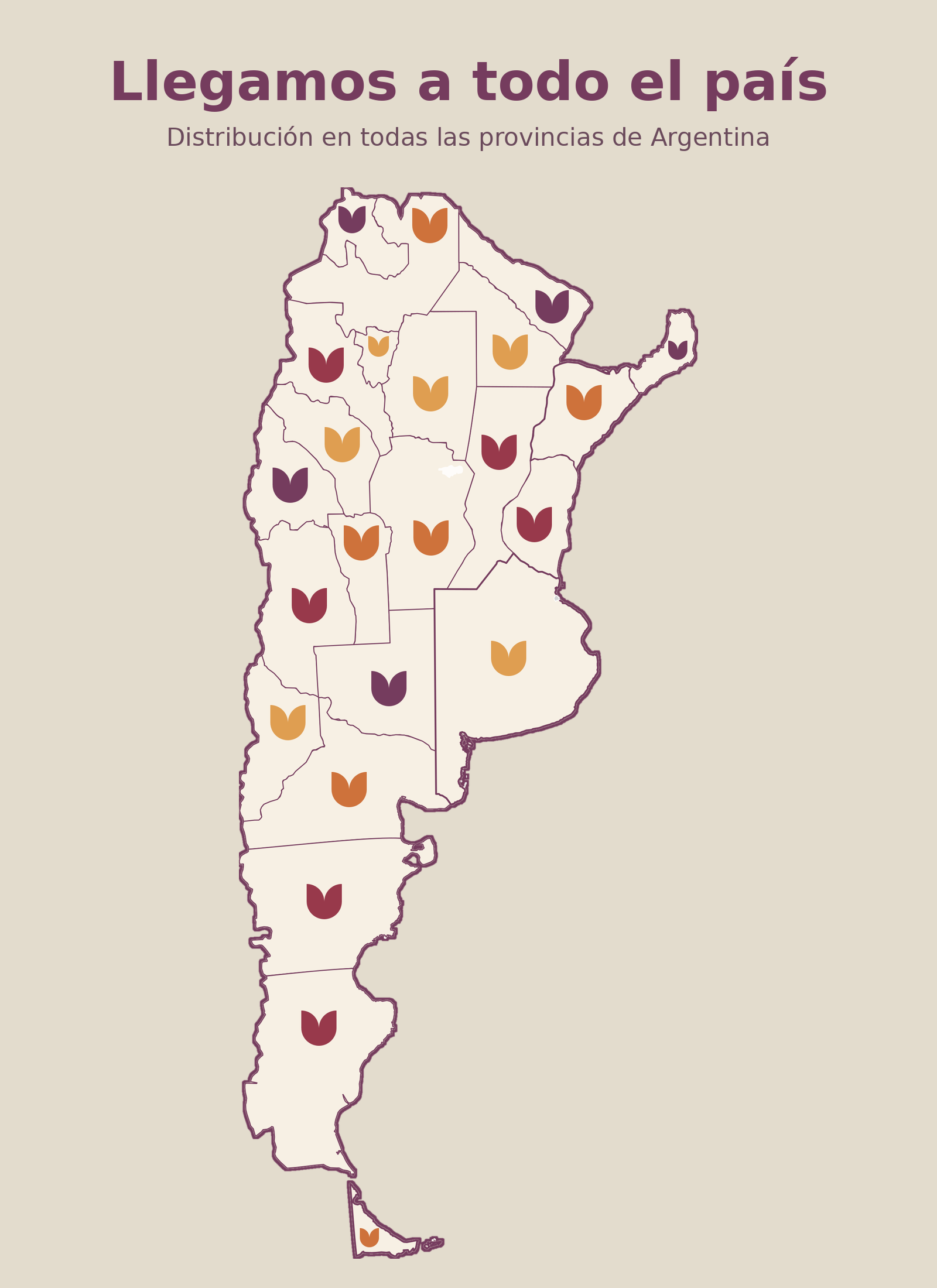 Mapa de Argentina: MC Servicios entrega en todas las provincias del país